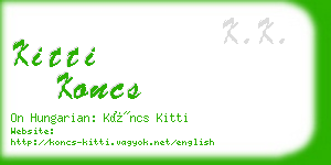 kitti koncs business card